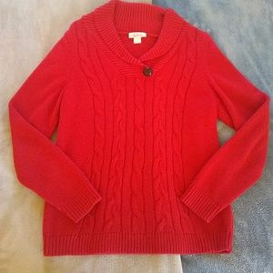 (5/$20)Christopher and Banks cable red sweater